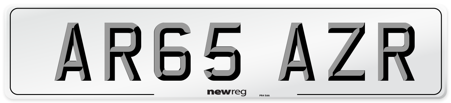 AR65 AZR Number Plate from New Reg